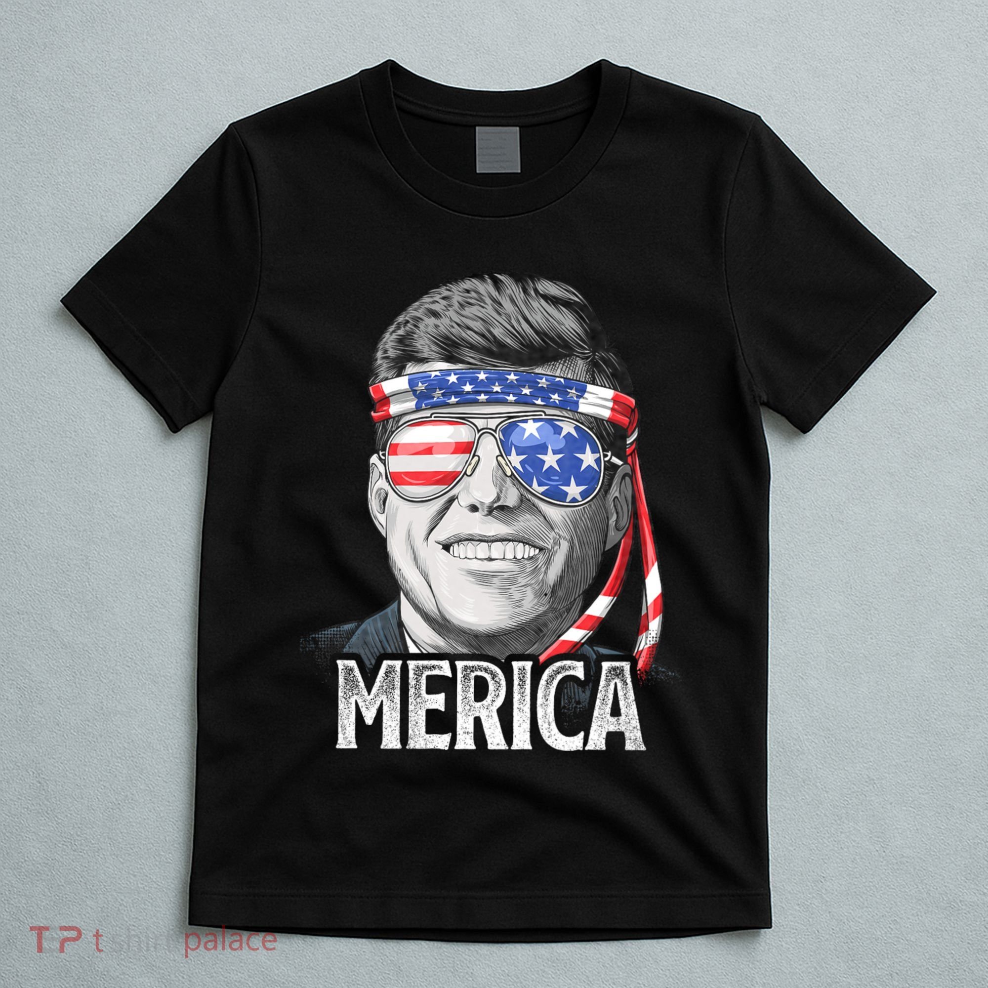 Kennedy Merica 4th Of July President Jfk American Flag T-Shirt