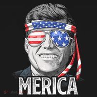 Kennedy Merica 4th Of July President Jfk American Flag T-Shirt thumb 7
