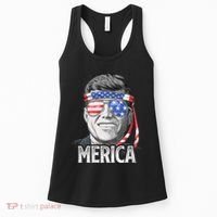 Kennedy Merica 4th Of July President Jfk American Flag Women's Tank Top thumb 0