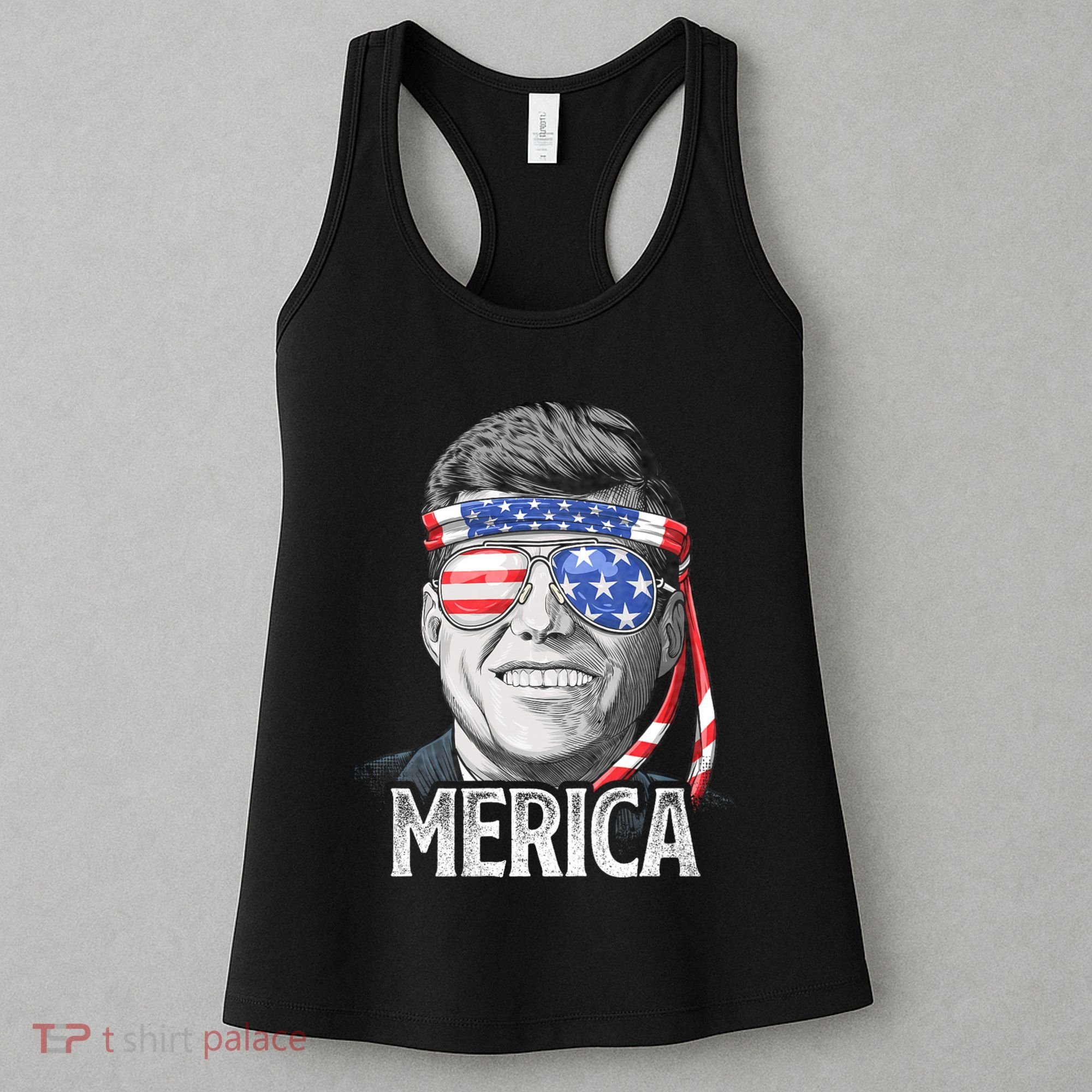 Kennedy Merica 4th Of July President Jfk American Flag Women's Tank Top