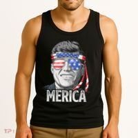 Kennedy Merica 4th Of July President Jfk American Flag Tank Top thumb 3