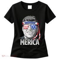 Kennedy Merica 4th Of July President Jfk American Flag Women's T-Shirt thumb 0