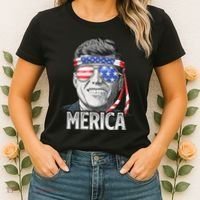 Kennedy Merica 4th Of July President Jfk American Flag Women's T-Shirt thumb 2