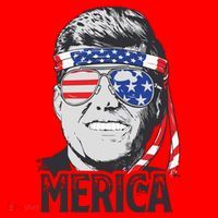 Kennedy Merica 4th Of July President Jfk Men American Flag Santa Hat thumb 1
