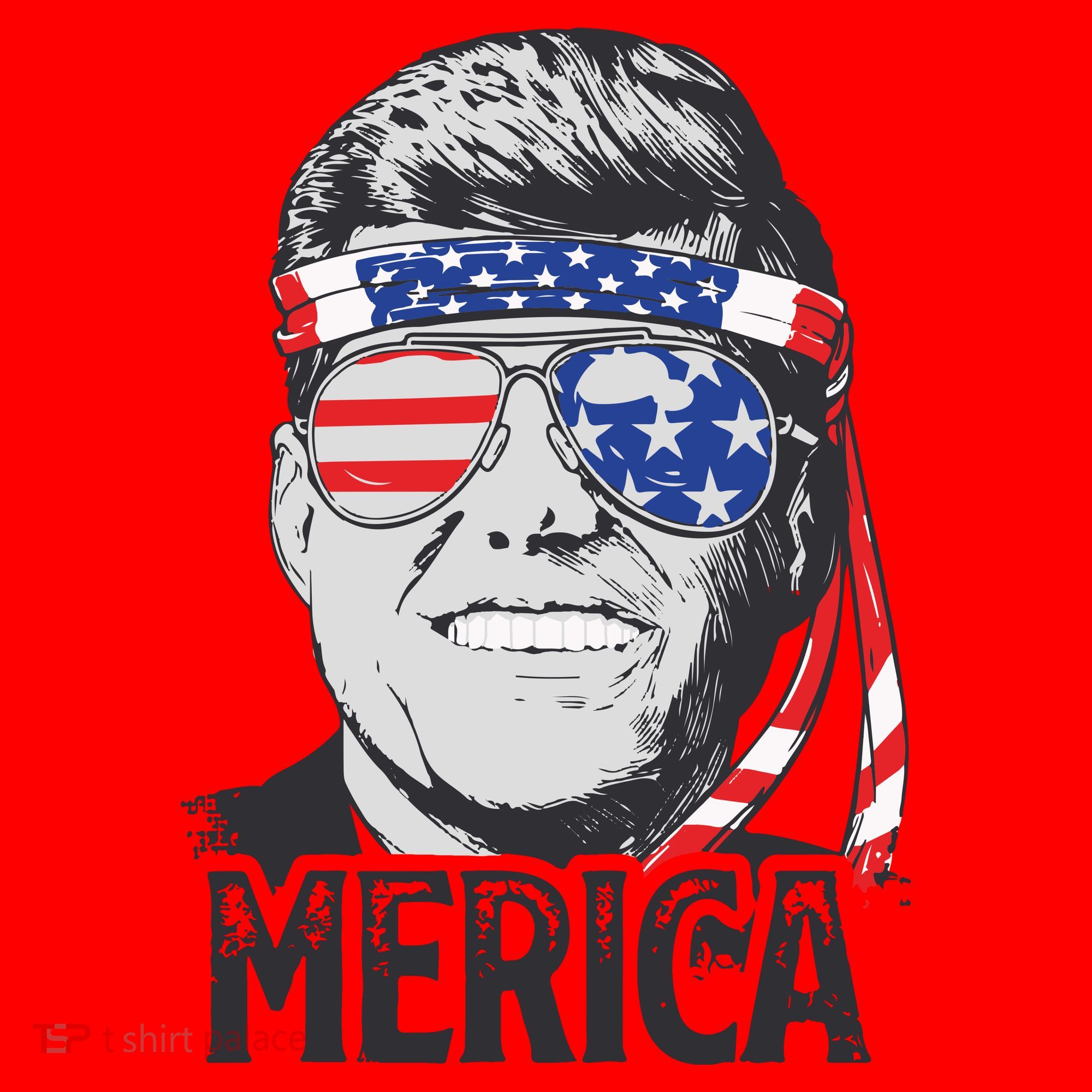 Kennedy Merica 4th Of July President Jfk Men American Flag Santa Hat