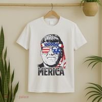 Kennedy Merica 4th Of July President Jfk Men American Flag T-Shirt thumb 2