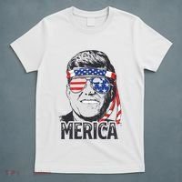 Kennedy Merica 4th Of July President Jfk Men American Flag T-Shirt thumb 5