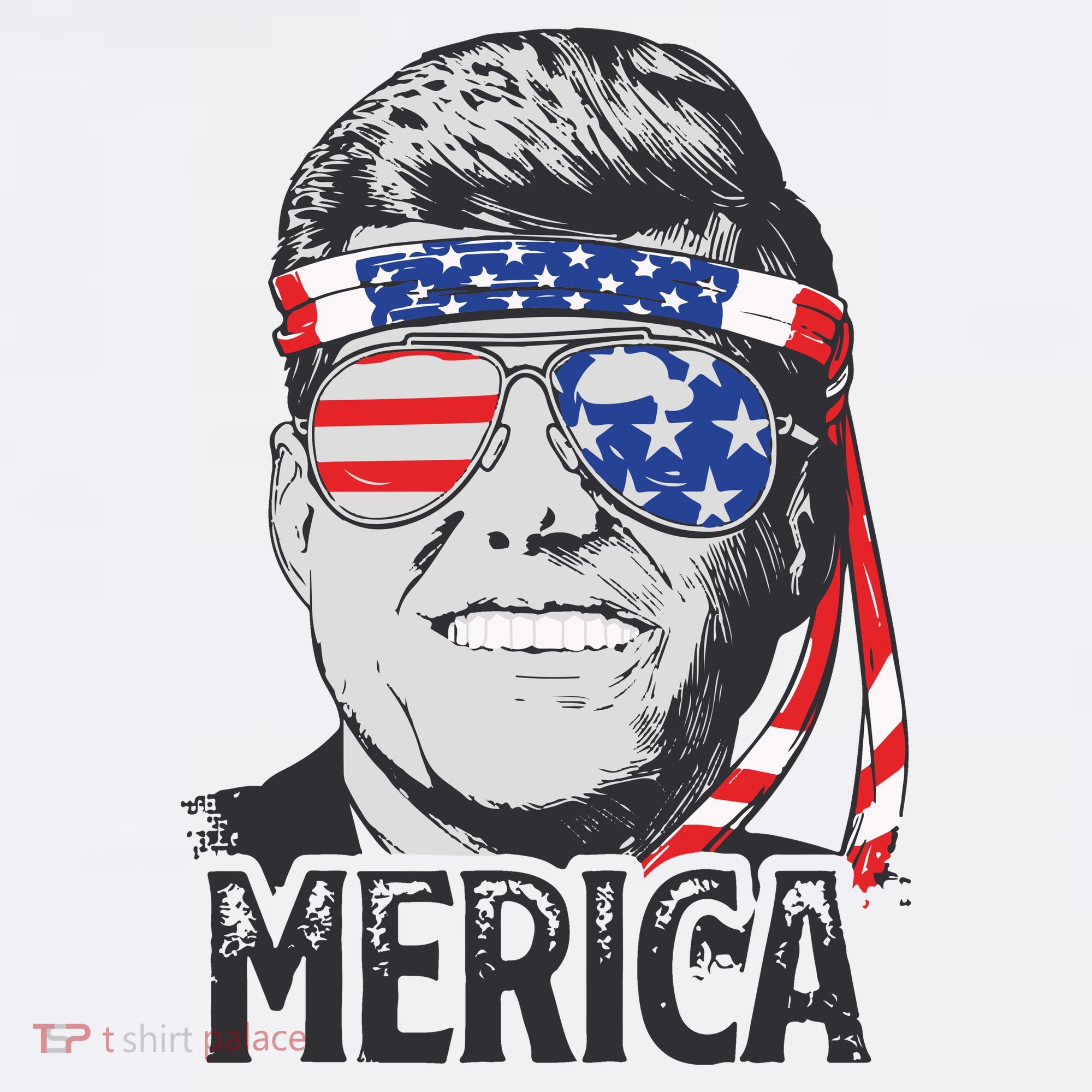 Kennedy Merica 4th Of July President Jfk Men American Flag T-Shirt