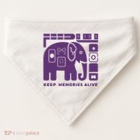 Keep Memories Alive Alzheimers Disease Awareness USA-Made Doggie Bandana thumb 0