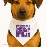 Keep Memories Alive Alzheimers Disease Awareness USA-Made Doggie Bandana thumb 1