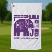 Keep Memories Alive Alzheimers Disease Awareness Golf Towel thumb 1