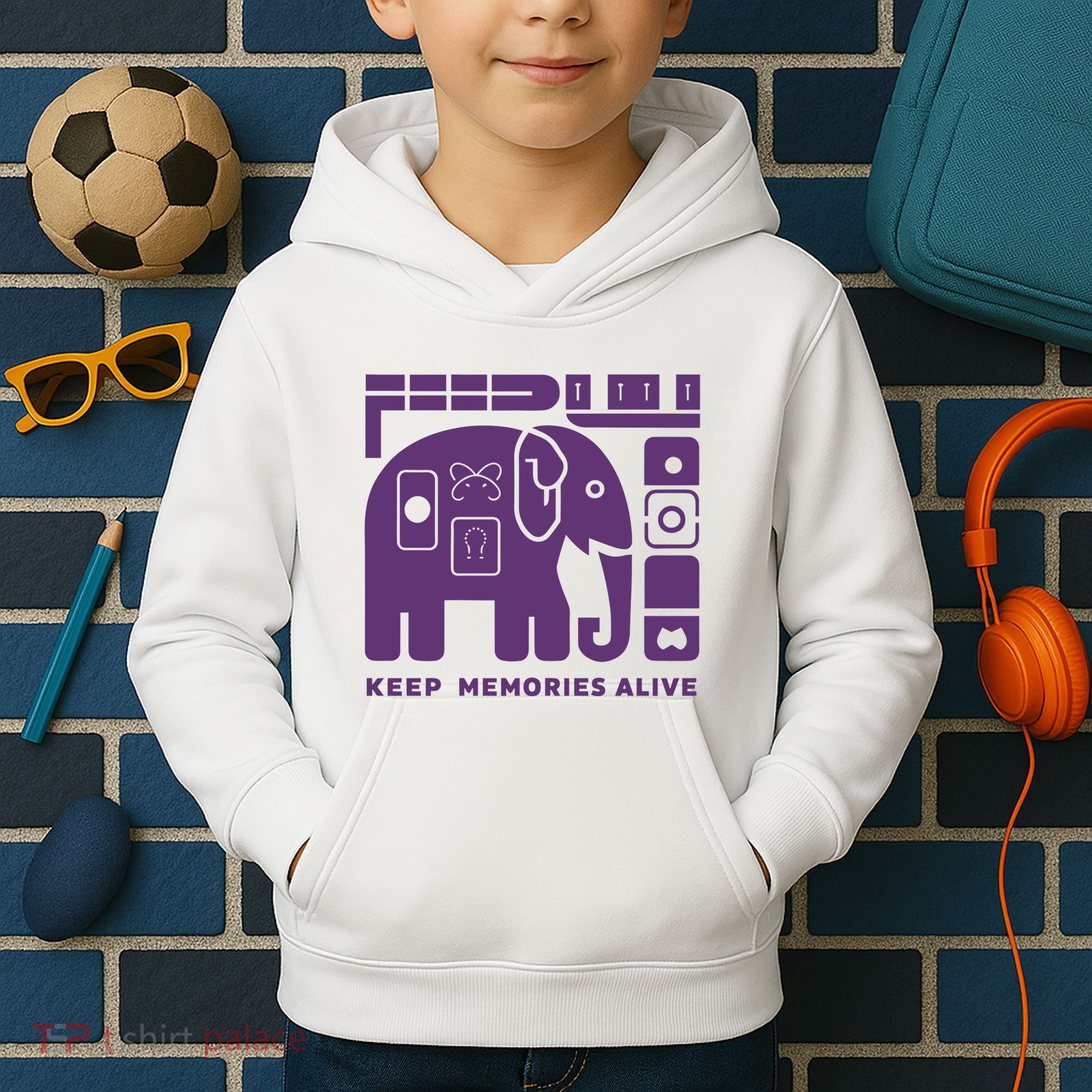Keep Memories Alive Alzheimers Disease Awareness Kids Hoodie