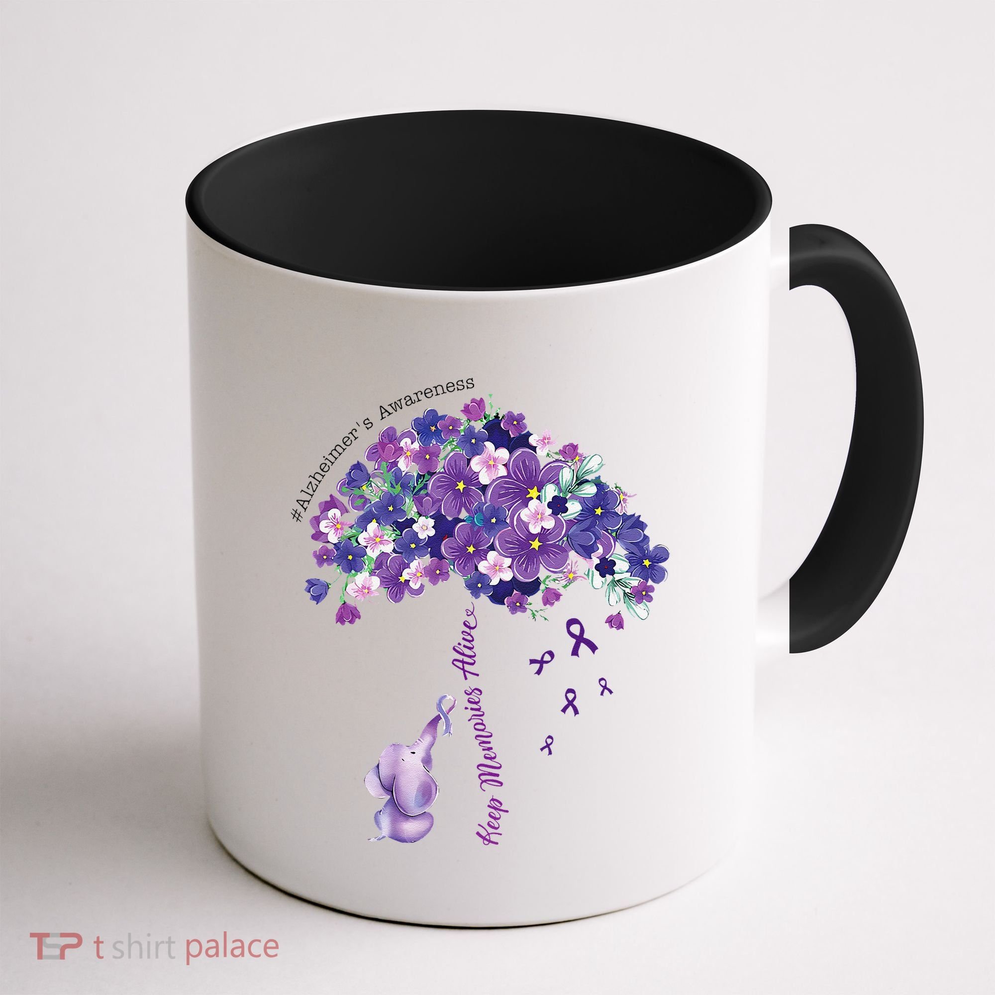 Keep Memories Alive Purple Elephant AlzheimerS Awareness Coffee Mug