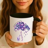 Keep Memories Alive Purple Elephant AlzheimerS Awareness Coffee Mug thumb 3
