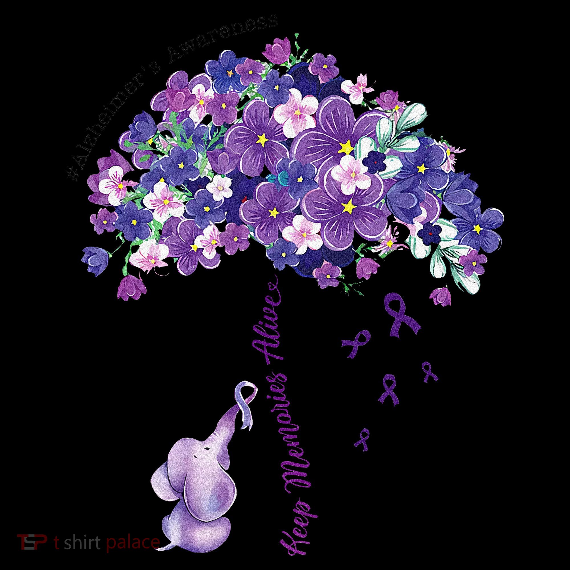 Keep Memories Alive Purple Elephant AlzheimerS Awareness Coffee Mug