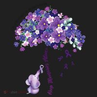 Keep Memories Alive Purple Elephant AlzheimerS Awareness Beanie thumb 2