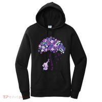 Keep Memories Alive Purple Elephant AlzheimerS Awareness Women's Hoodie thumb 0