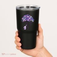 Keep Memories Alive Purple Elephant AlzheimerS Awareness Tumbler thumb 2
