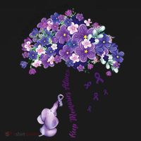 Keep Memories Alive Purple Elephant AlzheimerS Awareness Baby Bodysuit thumb 2