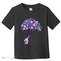 Keep Memories Alive Purple Elephant AlzheimerS Awareness Toddler T-Shirt thumb 0