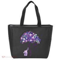 Keep Memories Alive Purple Elephant AlzheimerS Awareness Tote Bag thumb 0