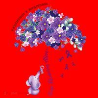 Keep Memories Alive Purple Elephant AlzheimerS Awareness Santa Hat thumb 1
