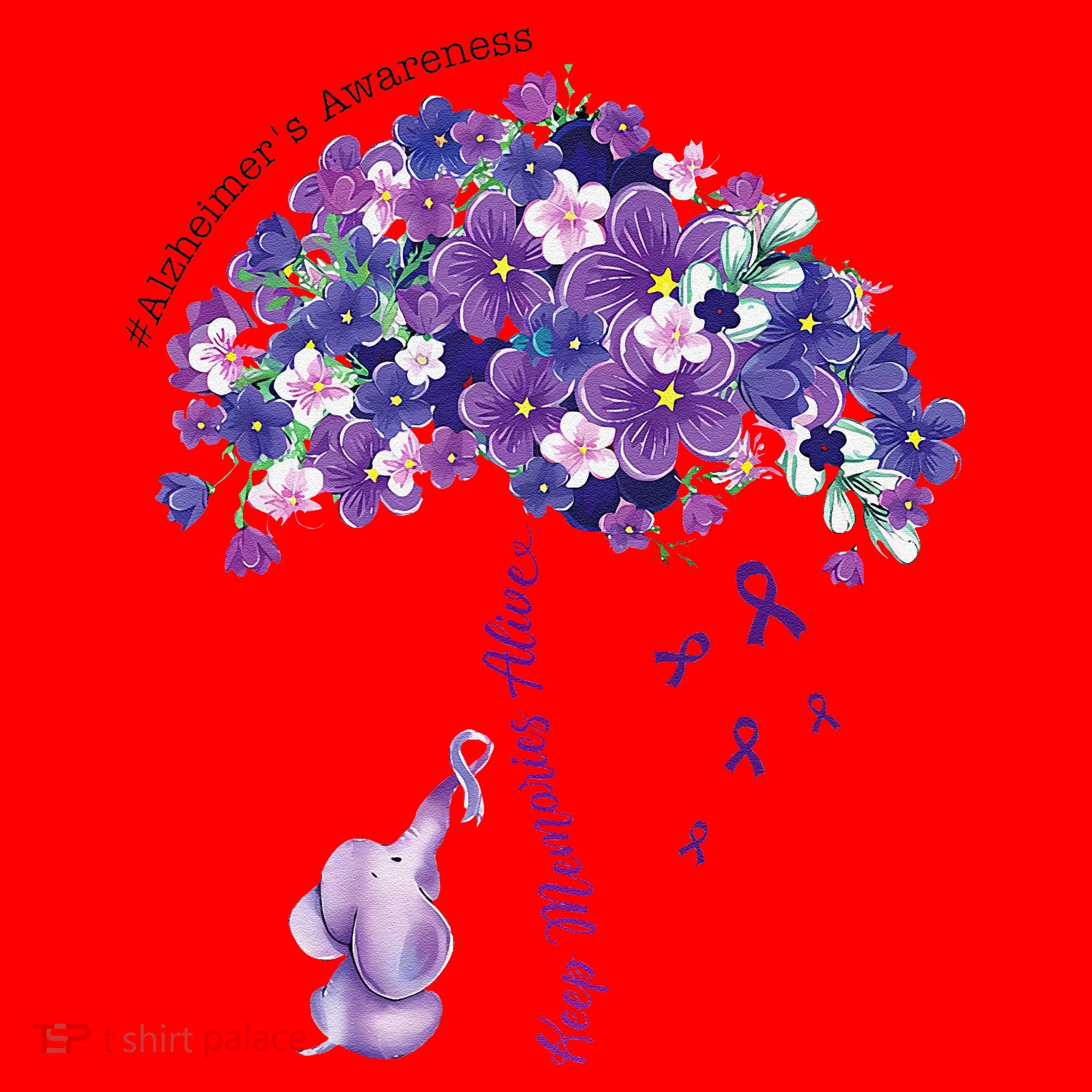 Keep Memories Alive Purple Elephant AlzheimerS Awareness Santa Hat