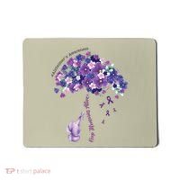 Keep Memories Alive Purple Elephant AlzheimerS Awareness Mousepad thumb 0