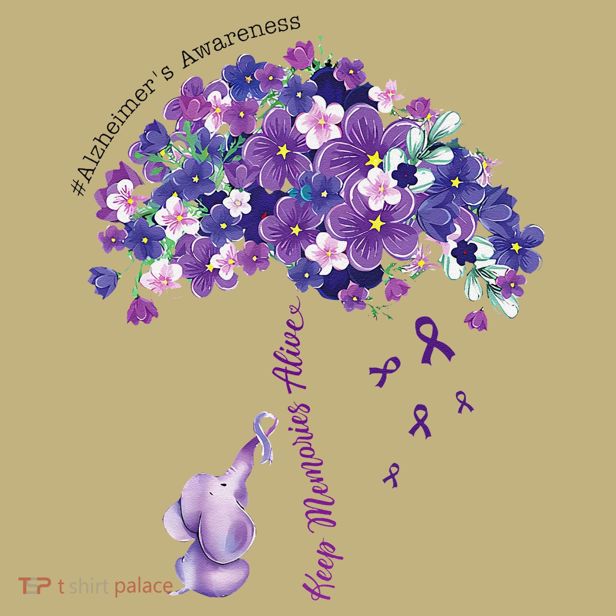 Keep Memories Alive Purple Elephant AlzheimerS Awareness Mousepad