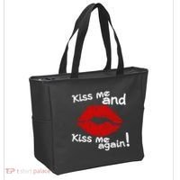 Kiss Me And Kiss Me Again Lips Cute Gift Tote Bag thumb 2