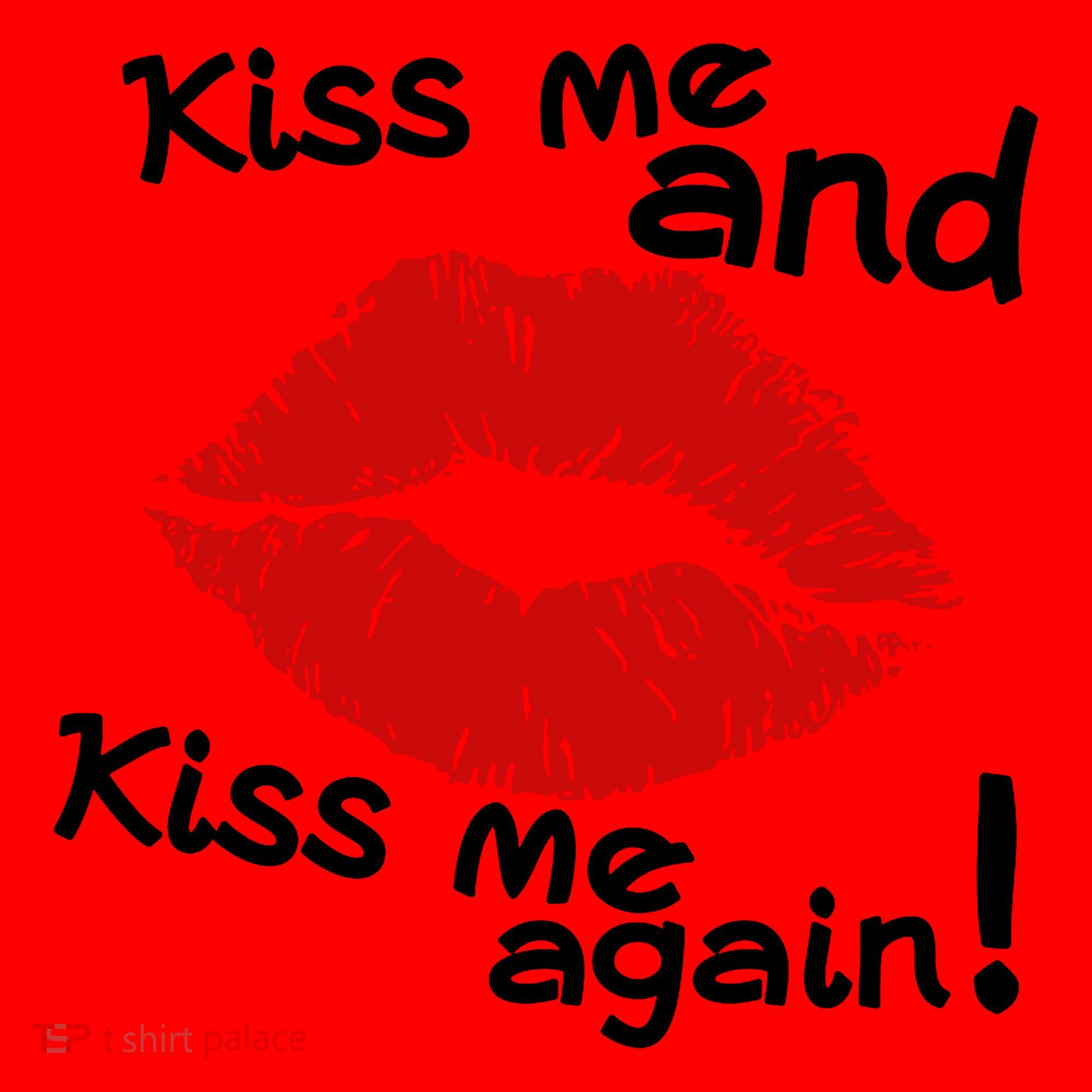 Kiss Me And Kiss Me Again Lips Cute Gift Santa Hat