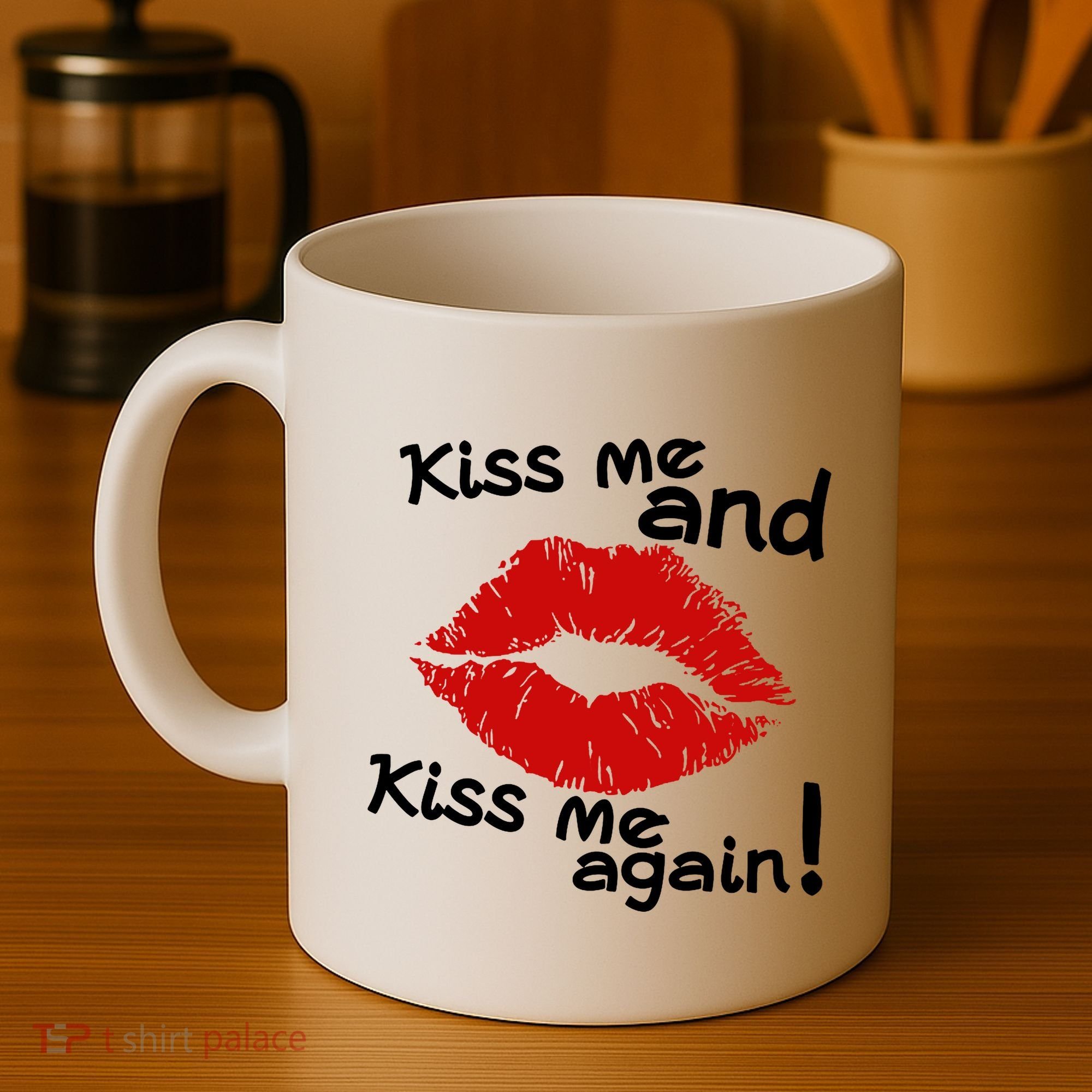 Kiss Me And Kiss Me Again Lips Cute Gift Coffee Mug