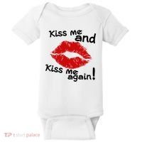 Kiss Me And Kiss Me Again Lips Cute Gift Baby Bodysuit thumb 0
