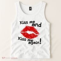 Kiss Me And Kiss Me Again Lips Cute Gift Tank Top thumb 2