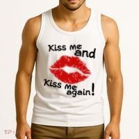 Kiss Me And Kiss Me Again Lips Cute Gift Tank Top thumb 3