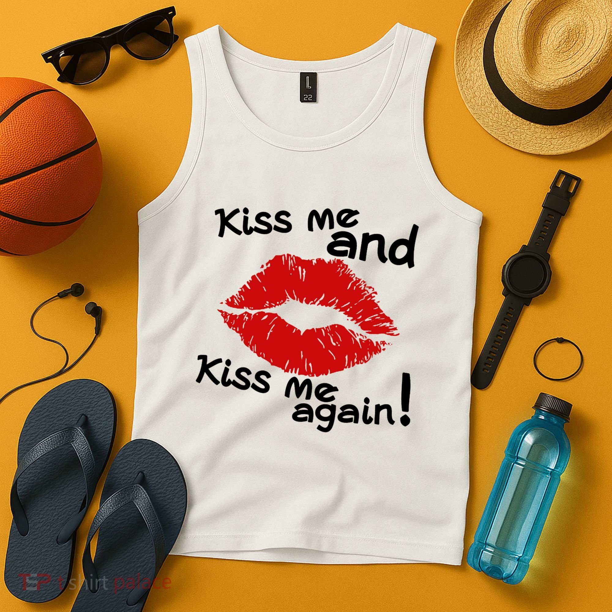 Kiss Me And Kiss Me Again Lips Cute Gift Tank Top