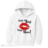 Kiss Me And Kiss Me Again Lips Cute Gift Kids Hoodie thumb 0
