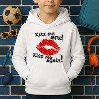 Kiss Me And Kiss Me Again Lips Cute Gift Kids Hoodie thumb 2