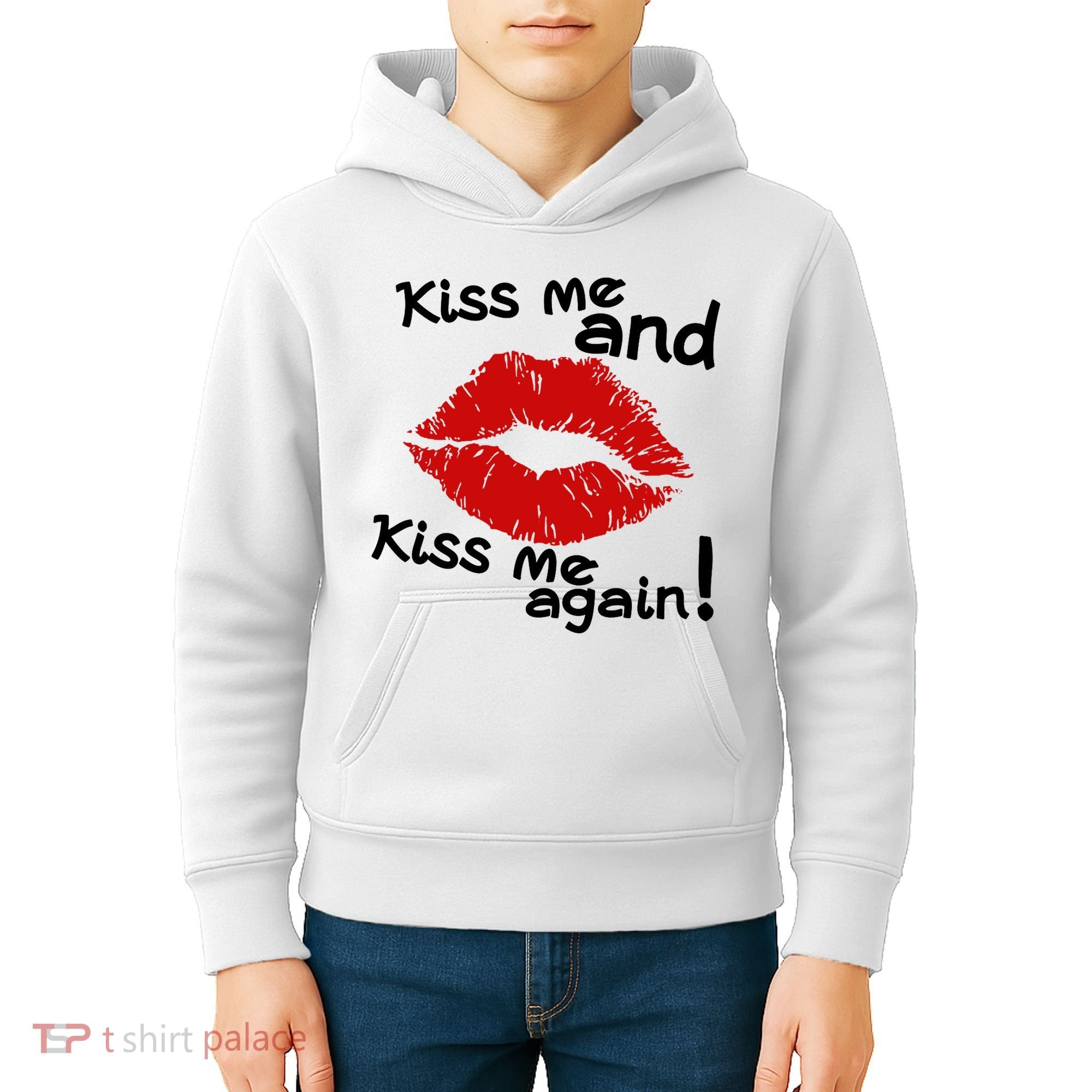 Kiss Me And Kiss Me Again Lips Cute Gift Kids Hoodie