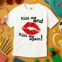 Kiss Me And Kiss Me Again Lips Cute Gift Kids T-Shirt thumb 3