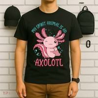 Kawaii Mexican Amphibian My Spirit Animal Is An Axolotl  T-Shirt thumb 6