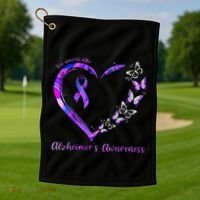 Keep Memories Alive AlzheimerS Awareness Golf Towel thumb 1