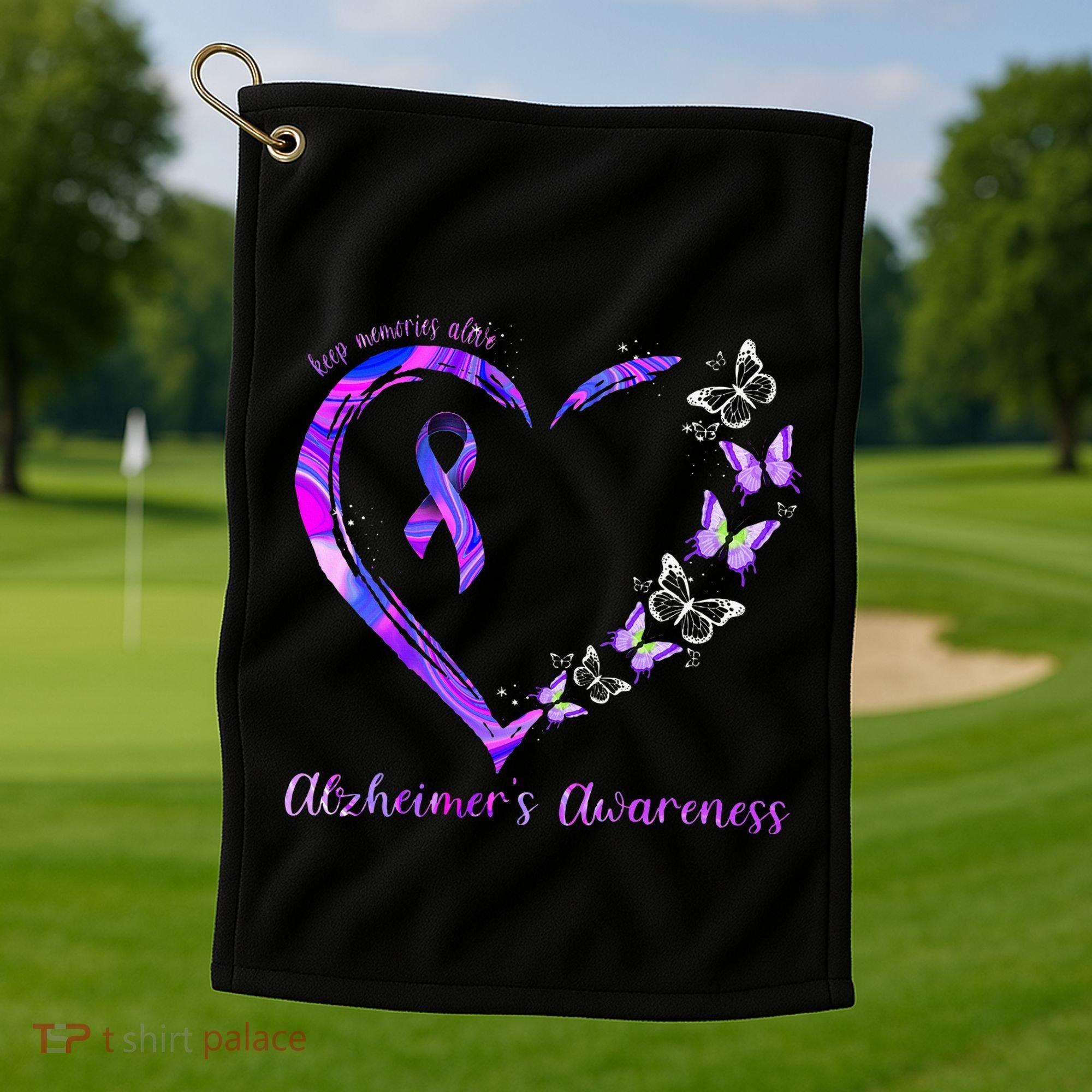 Keep Memories Alive AlzheimerS Awareness Golf Towel