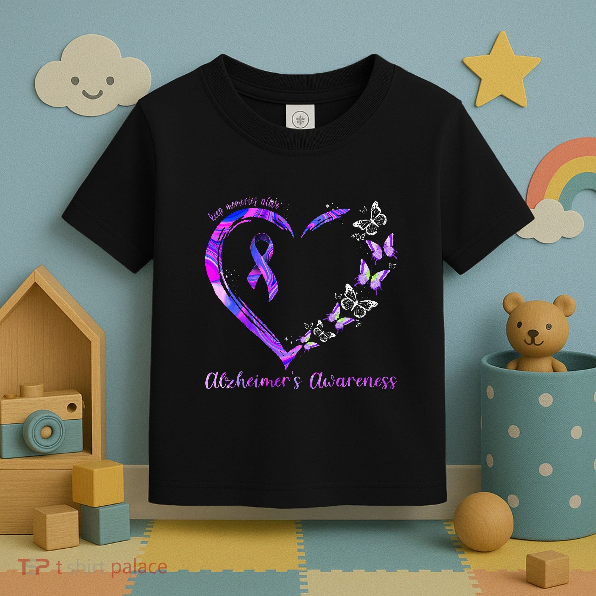 Keep Memories Alive AlzheimerS Awareness Toddler T-Shirt