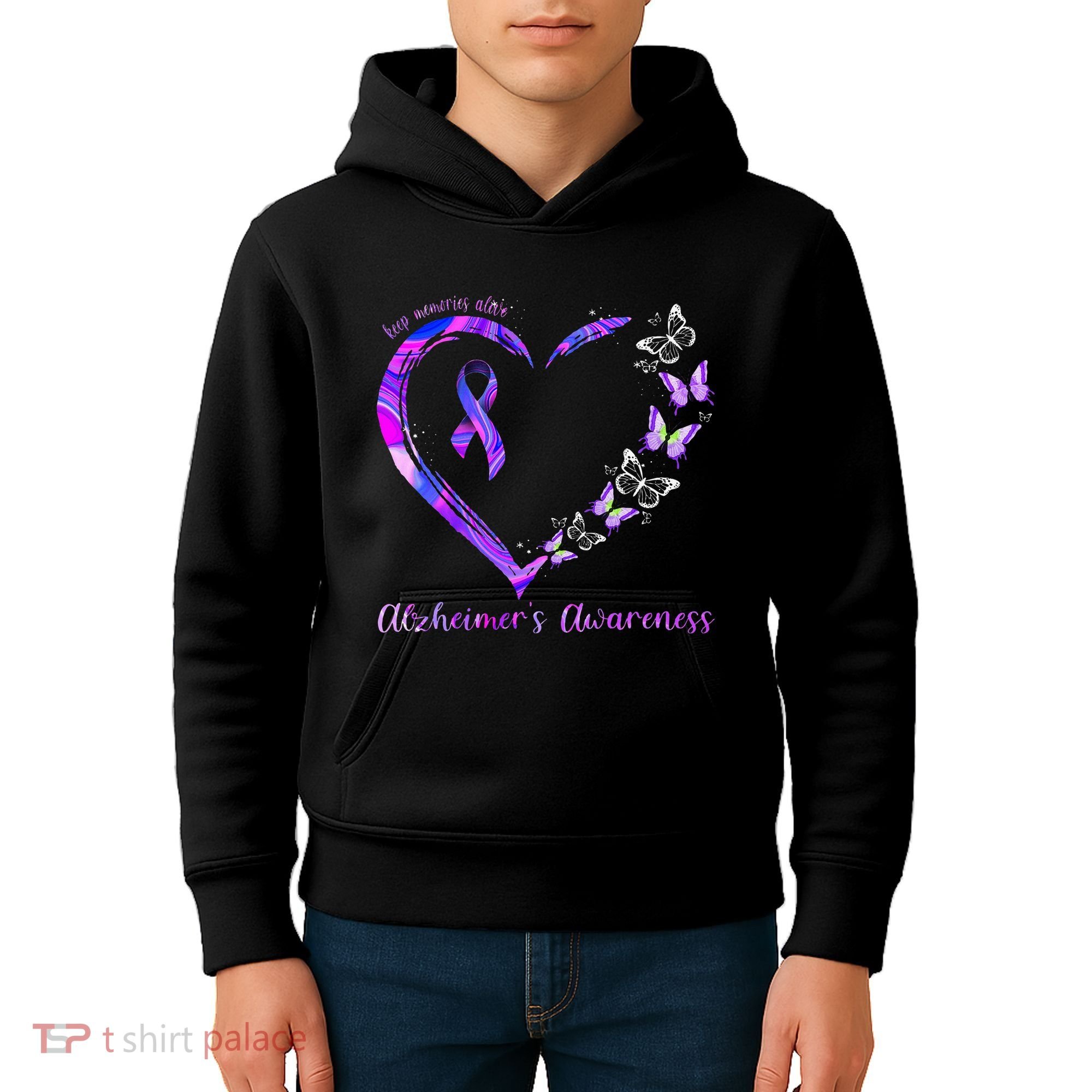 Keep Memories Alive AlzheimerS Awareness Kids Hoodie