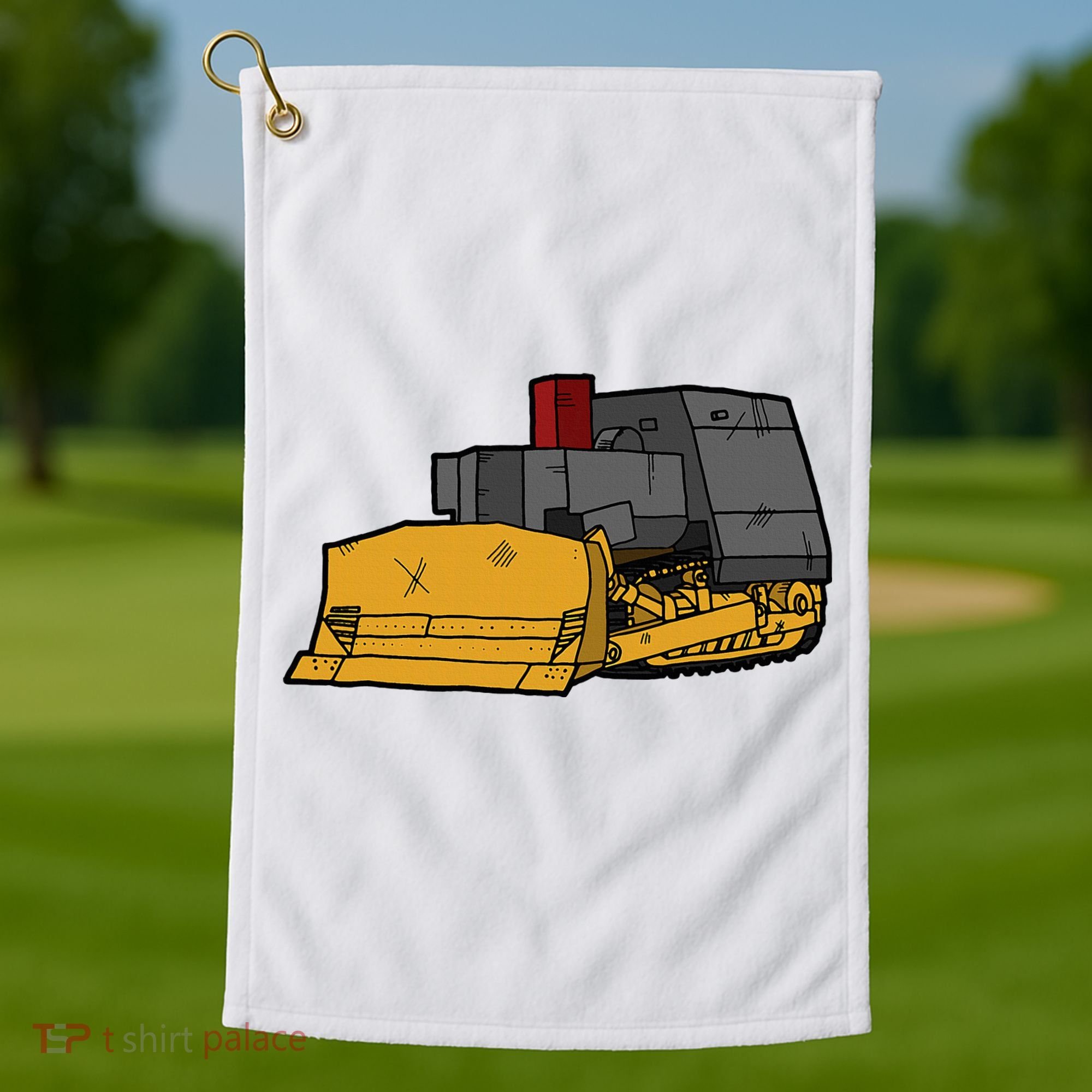Killdozer Modified Bulldozer Golf Towel