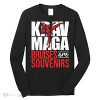 Krav Maga Bruises Are Souvenirs Israeli Self Defense MMA Long Sleeve Shirt thumb 0