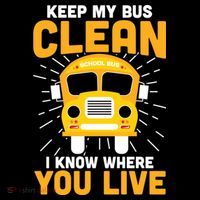 Keep My Bus Clean Funny School Bus Driver Great Gift Women's Hoodie thumb 2