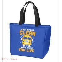 Keep My Bus Clean Funny School Bus Driver Great Gift Tote Bag thumb 3