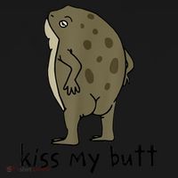 Kiss My Butt Funny Frog Coaster thumb 2